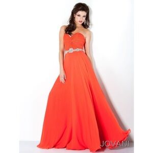 Jovani Strapless Gown 159764